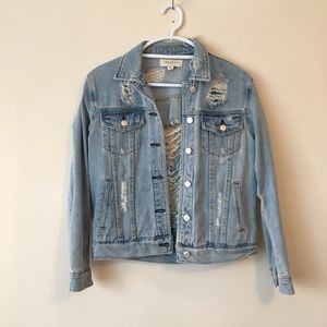 Destroyed denim jacket